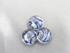 Silver Lentils, Blue Aventuaina Swirls, 17mm